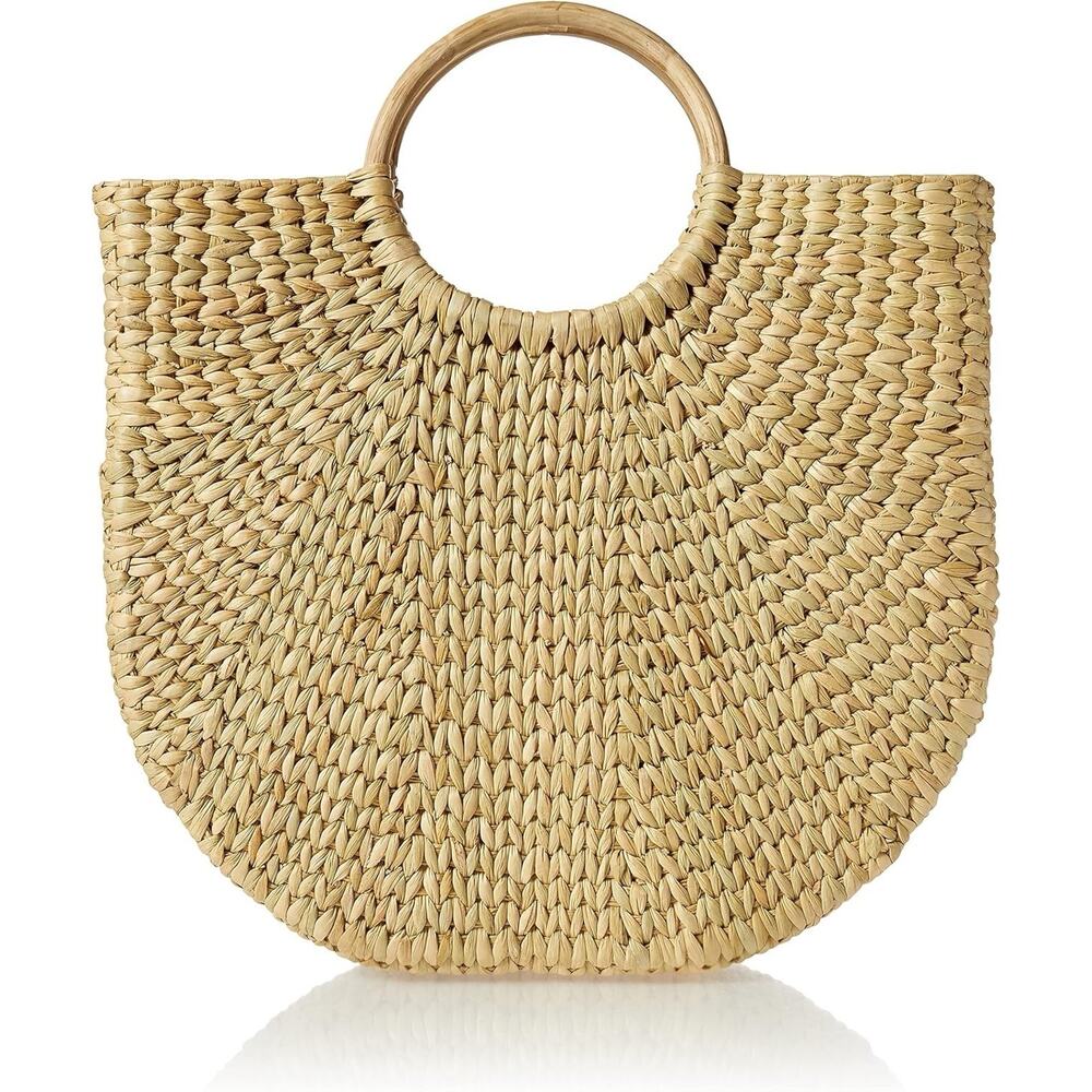 The Drop Women's Jileen Top Handle Straw Bag, Natural